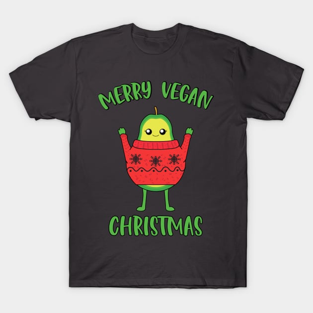 Merry Vegan Christmas T-Shirt by MZeeDesigns